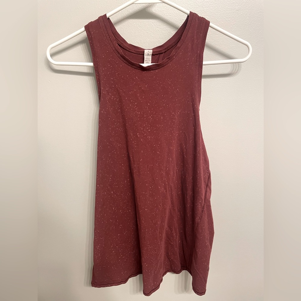 Lululemon All Tied Up Tank - Speckled Burgundy